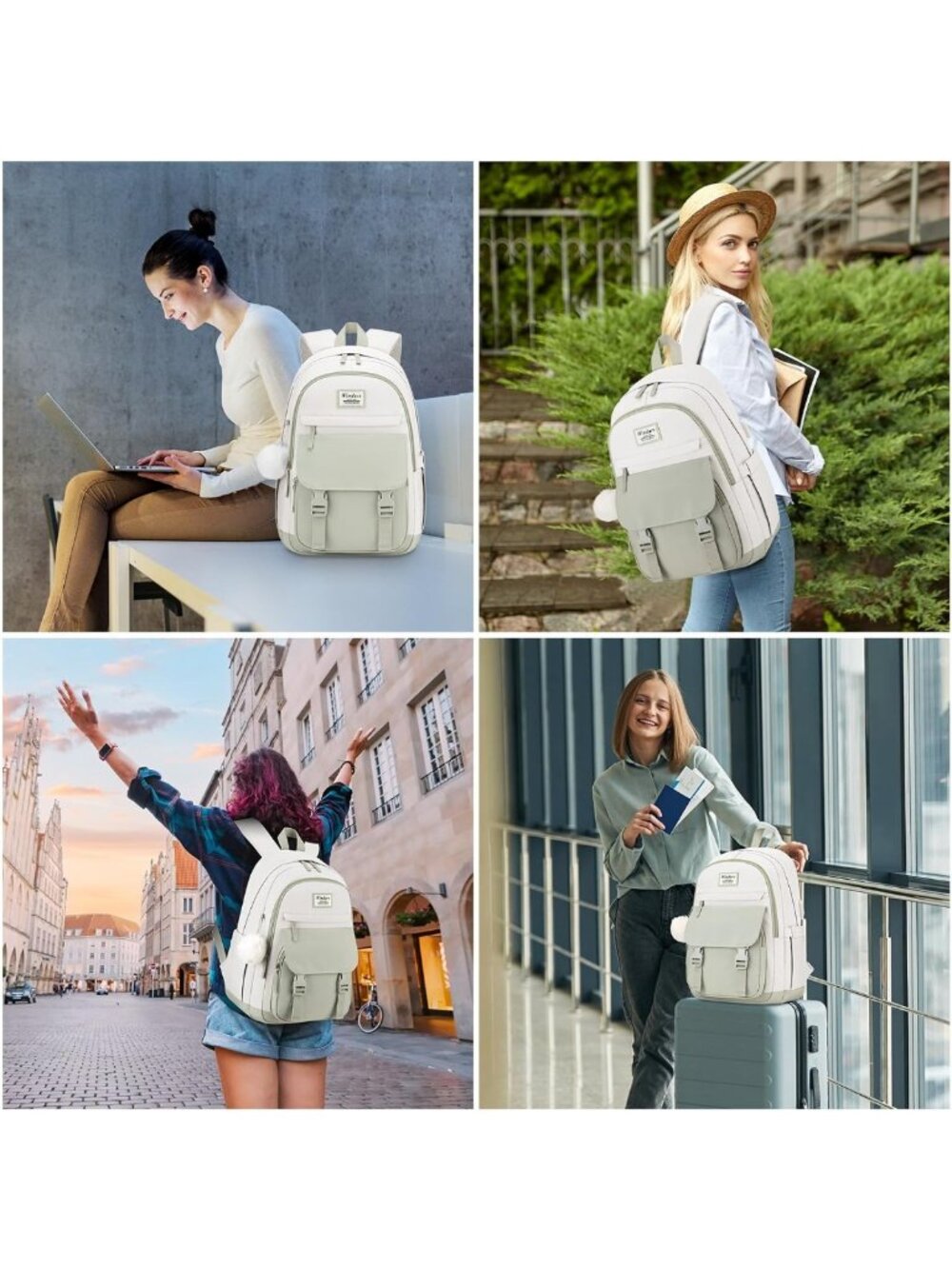 Cute Aesthetic School Backpack for Teen Girls, Large 15.6" Laptop Bookbag - Picture 7 of 7